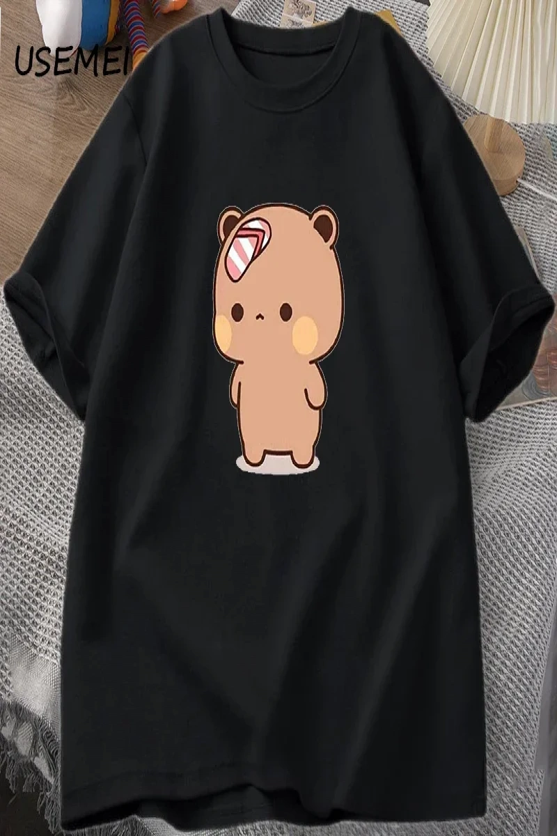 Erkek T-shirt Sevimli Karikatür Bubu Dududa Parmak arası Terlik Atıyor Tshirt Komik Pamuk Kı 3085