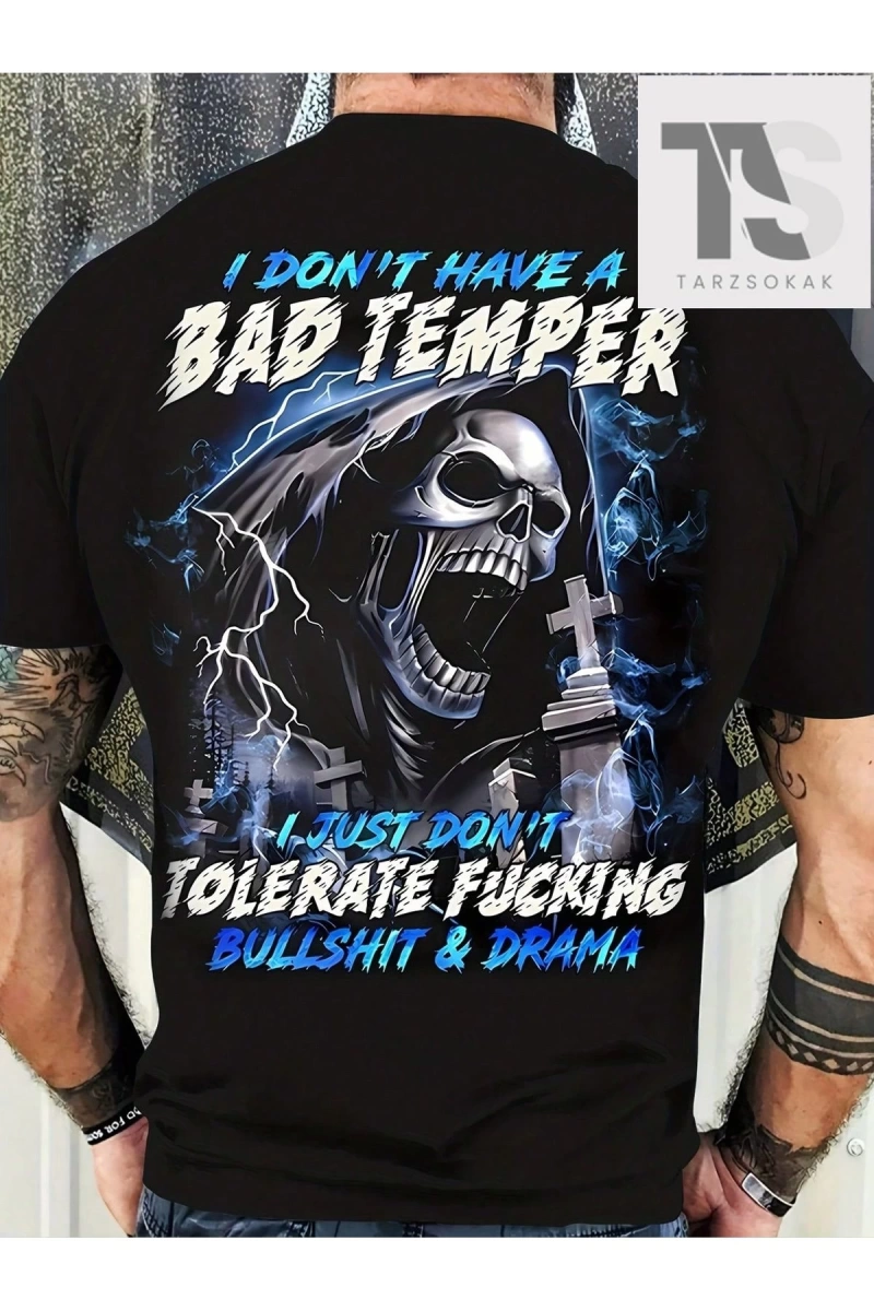 Erkek Tavuk Ve Lolipop Yazılı Baskılı T-Shirt
