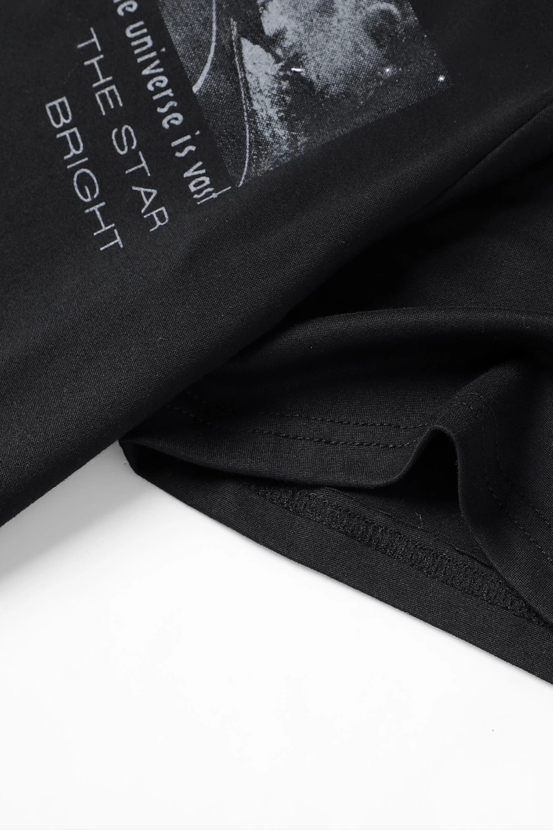 Erkek Tişörtleri Fit Crew Yaka Kısa Kollu Grafik Tişört Basit Yaz Örgü Üst