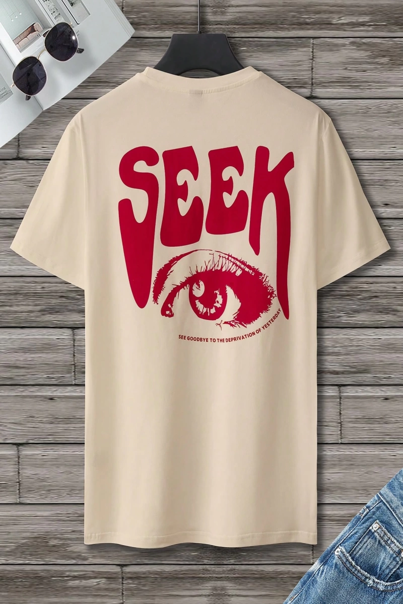 Erkek Tişörtleri Fit Crew Yaka Kısa Kollu Grafik Tişört Göz Goth Sokak Yaz Po