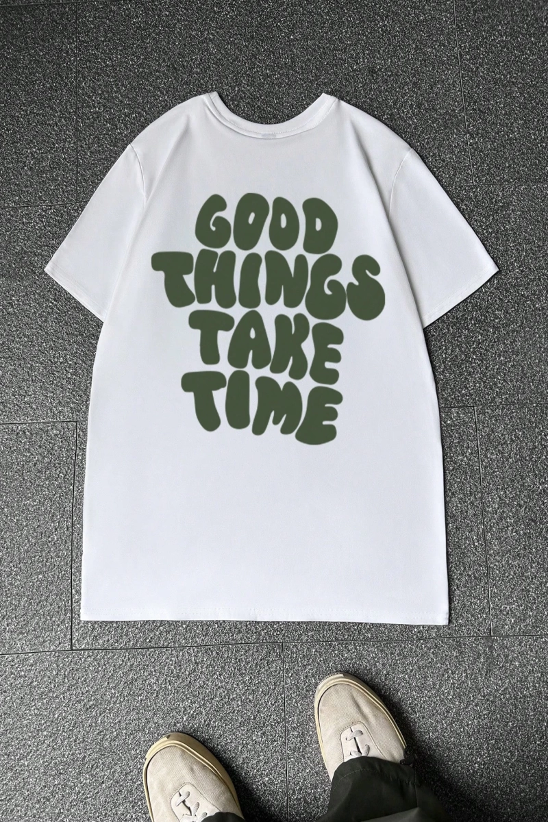 Erkek Tişörtleri Fit Crew Yaka Kısa Kollu Grafik Tişört Harf Grafik Rahat