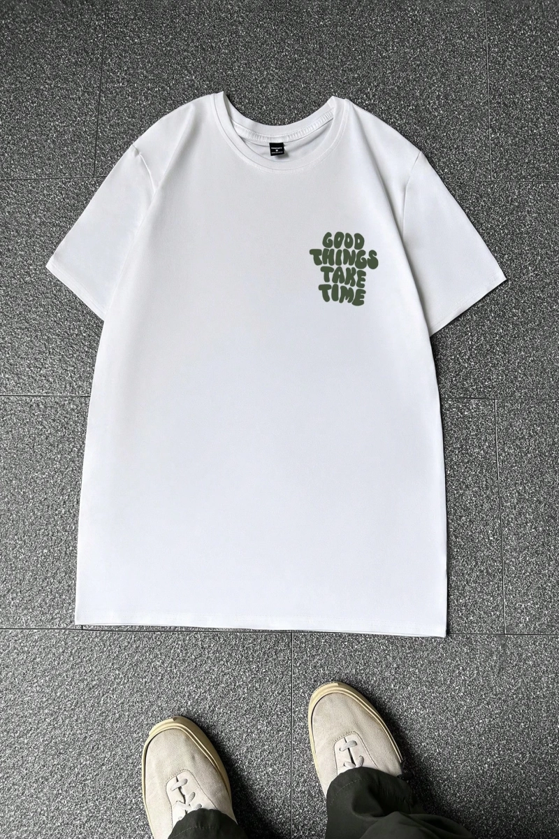 Erkek Tişörtleri Fit Crew Yaka Kısa Kollu Grafik Tişört Harf Grafik Rahat