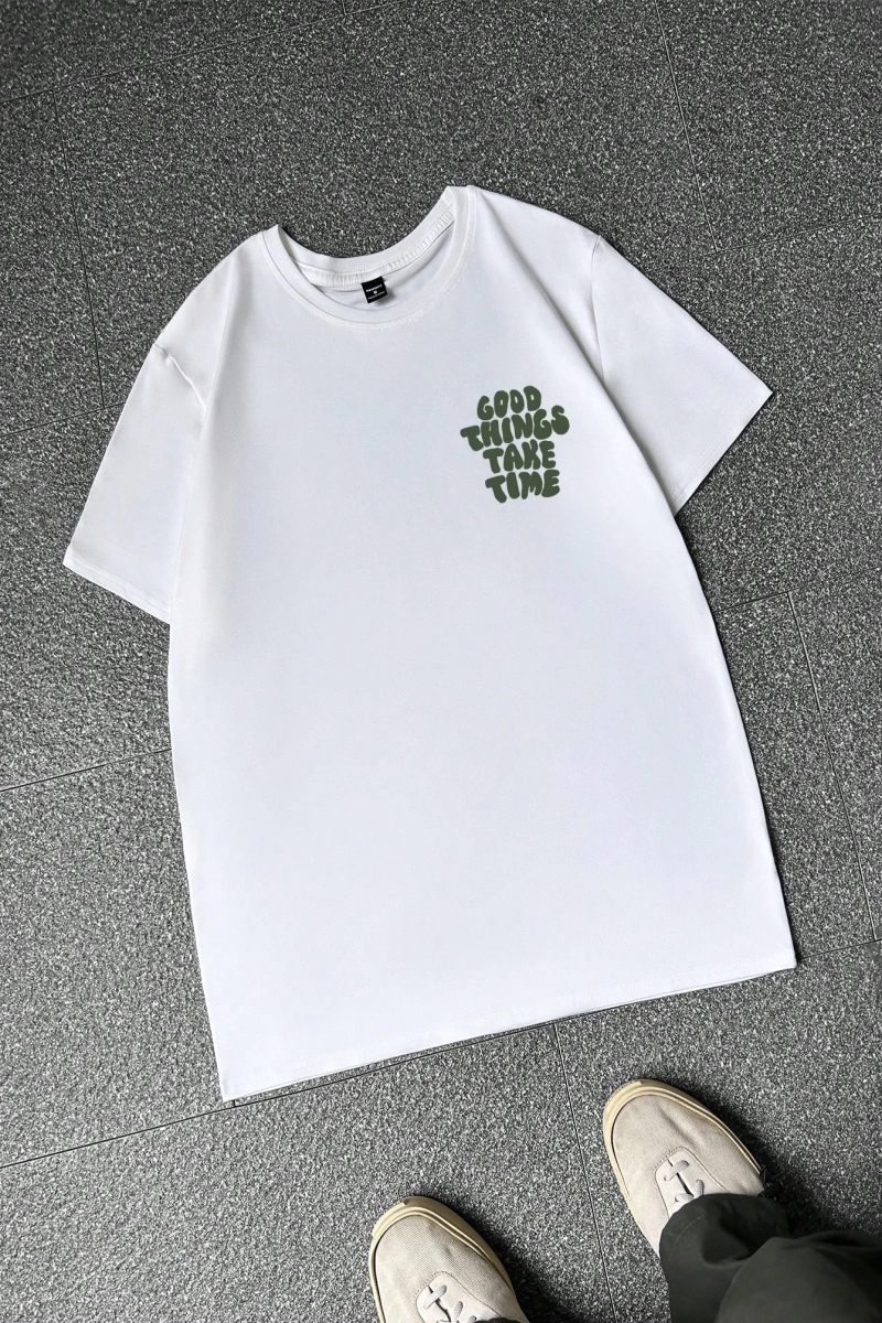 Erkek Tişörtleri Fit Crew Yaka Kısa Kollu Grafik Tişört Harf Grafik Rahat