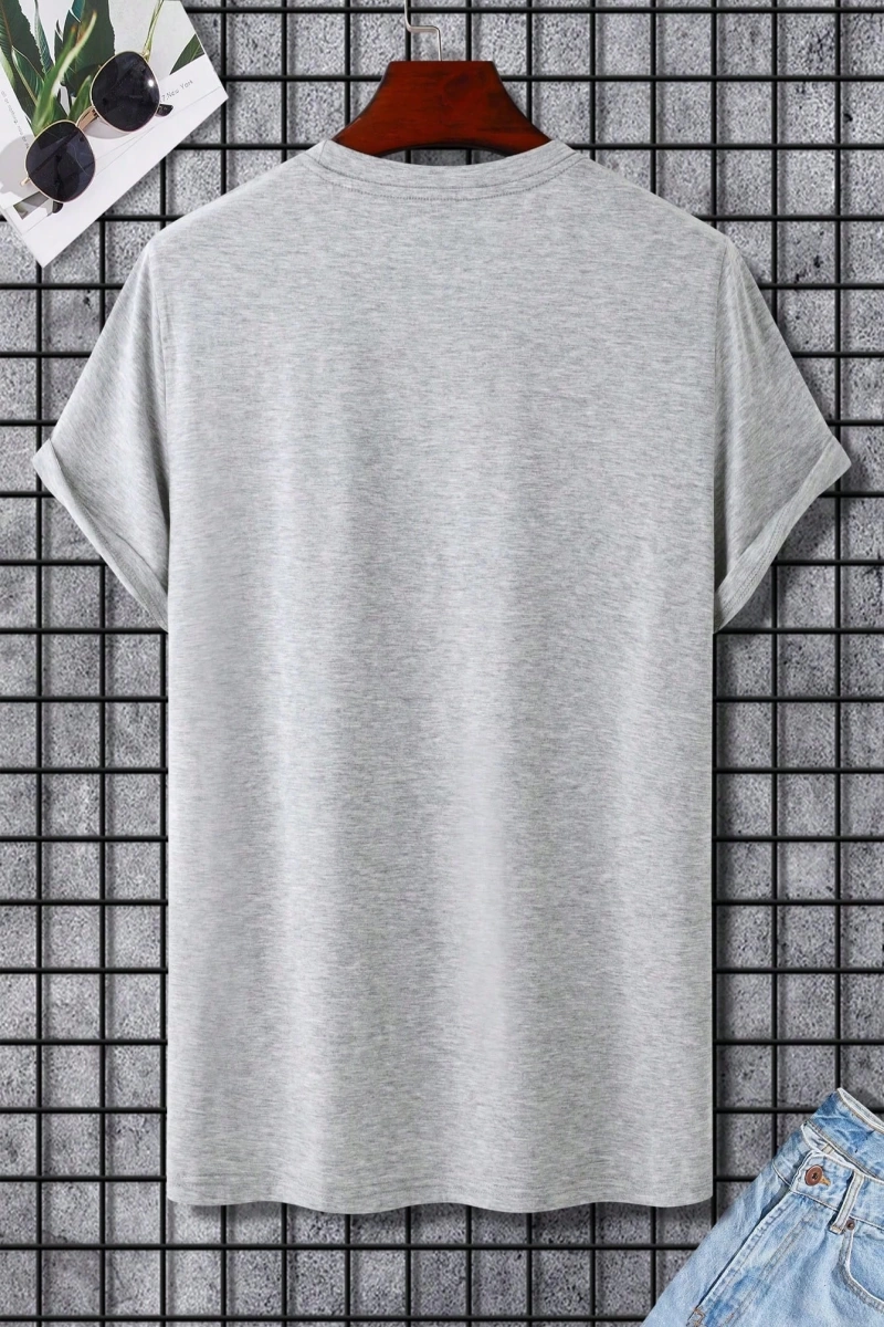Erkek Tişörtleri Fit Crew Yaka Kısa Kollu Grafik Tişört Kedi Komik Rahat Yaz