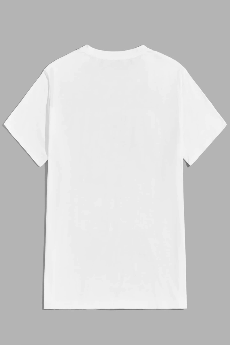 Erkek Tişörtleri Fit Crew Yaka Kısa Kollu Grafik Tişört Palmiye Ağacı Rahat Mo