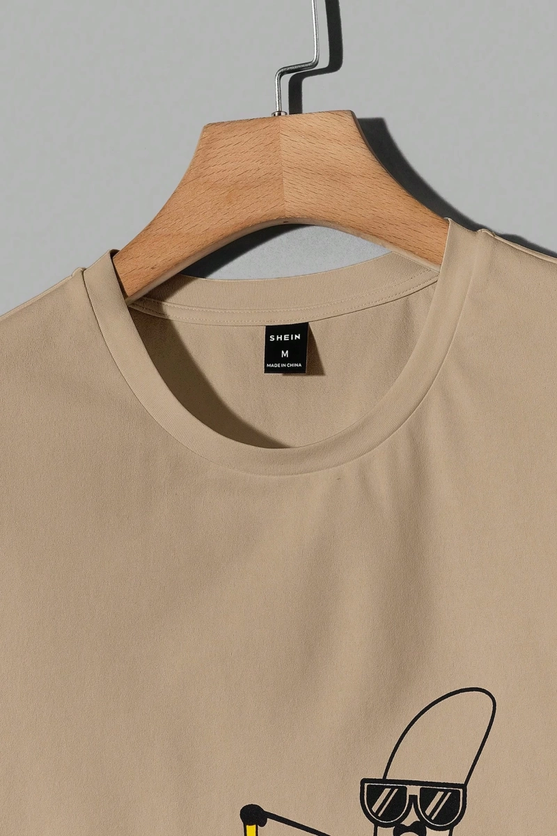 Erkek Tişörtleri Fit Crew Yaka Kısa Kollu Grafik Tişört Rahat Komik Yaz