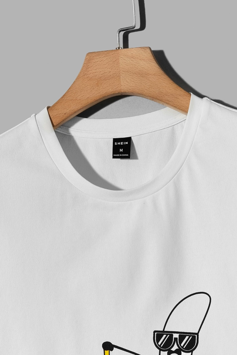 Erkek Tişörtleri Fit Crew Yaka Kısa Kollu Grafik Tişört Rahat Komik Yaz