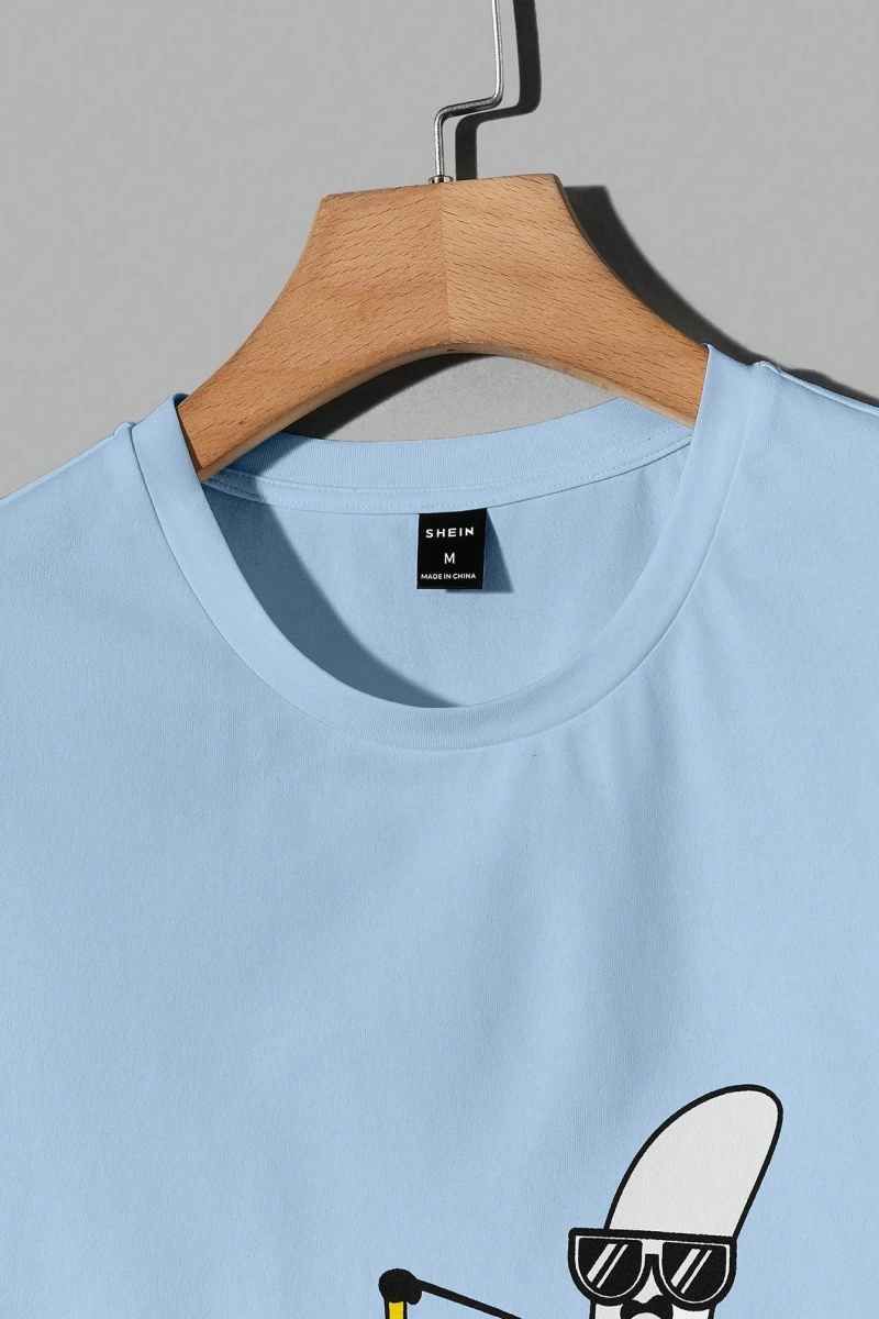 Erkek Tişörtleri Fit Crew Yaka Kısa Kollu Grafik Tişört Rahat Komik Yaz