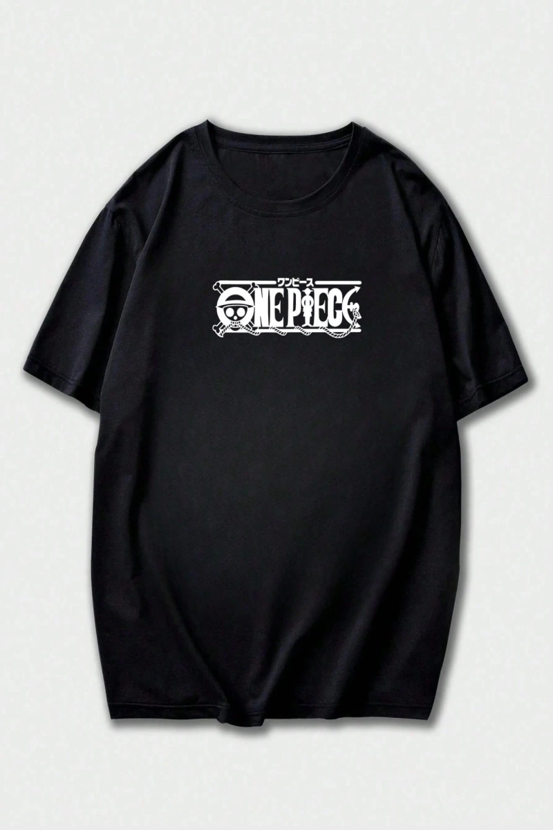 Erkek Tişörtleri Fit Crew Yaka Kısa Kollu Slogan Tişört Okul Kıyafetleri