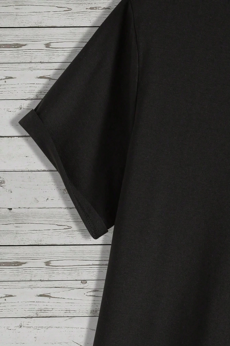 Erkek Tişörtleri Fit Crew Yaka Kısa Kollu Slogan Tişört Okul Kıyafetleri