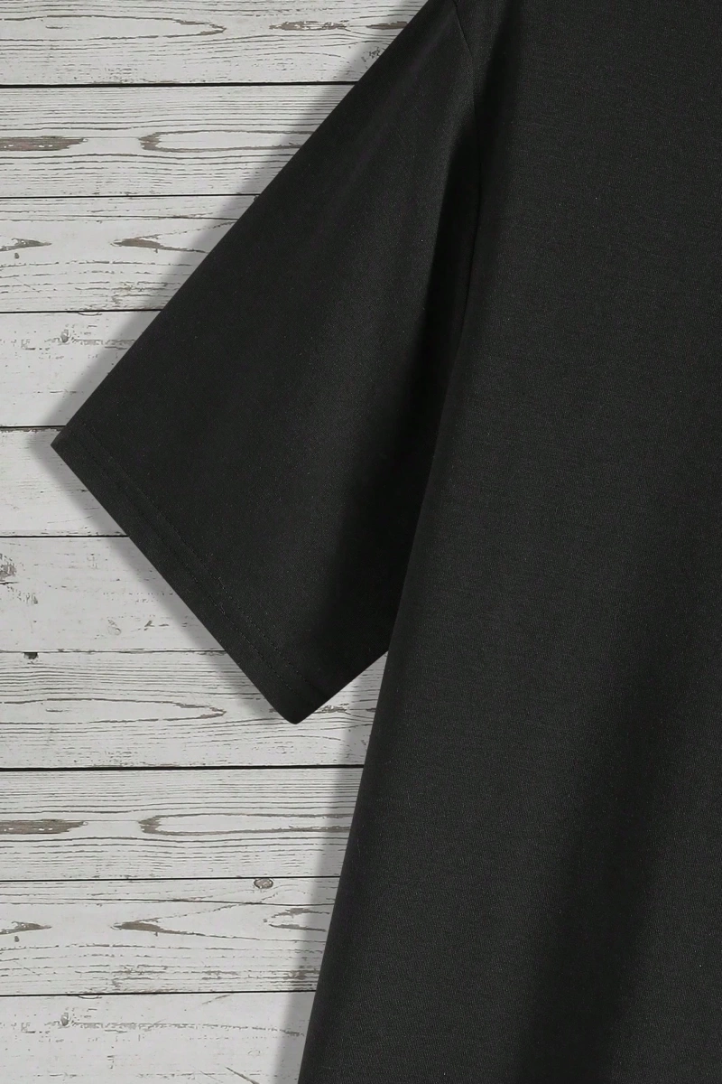 Erkek Tişörtleri Fit Crew Yaka Kısa Kollu Slogan Tişört Okul Kıyafetleri