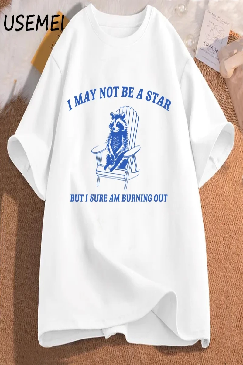 Erkek tişörtü komik grafik T Shirt ben bir yıldız olmayabilir ama eminim dışarı yanan baskılı 2919