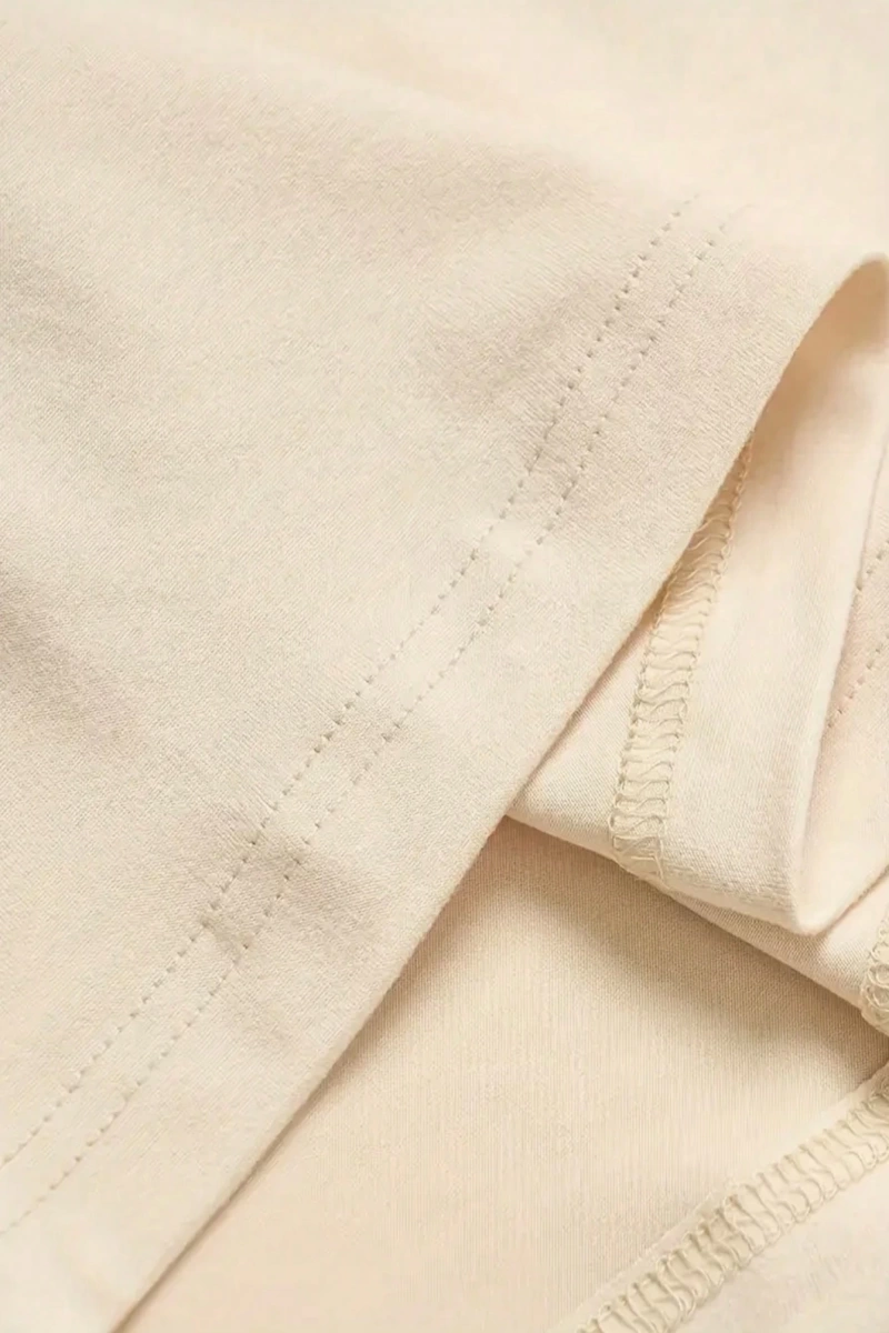 Erkek Yuvarlak Yaka Kısa Kollu Figür Baskılı Minimalist Tişört, Günlük Giyim