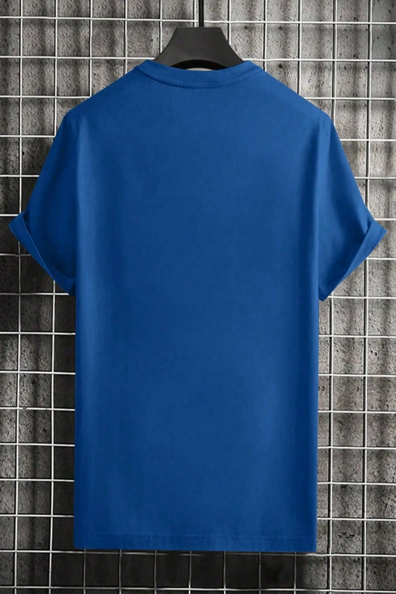 Erkek Yuvarlak Yaka Kısa Kollu Günlük Tişört, Düz Renk Minimalist Stil, Günlük Giyim, İlkbaha
