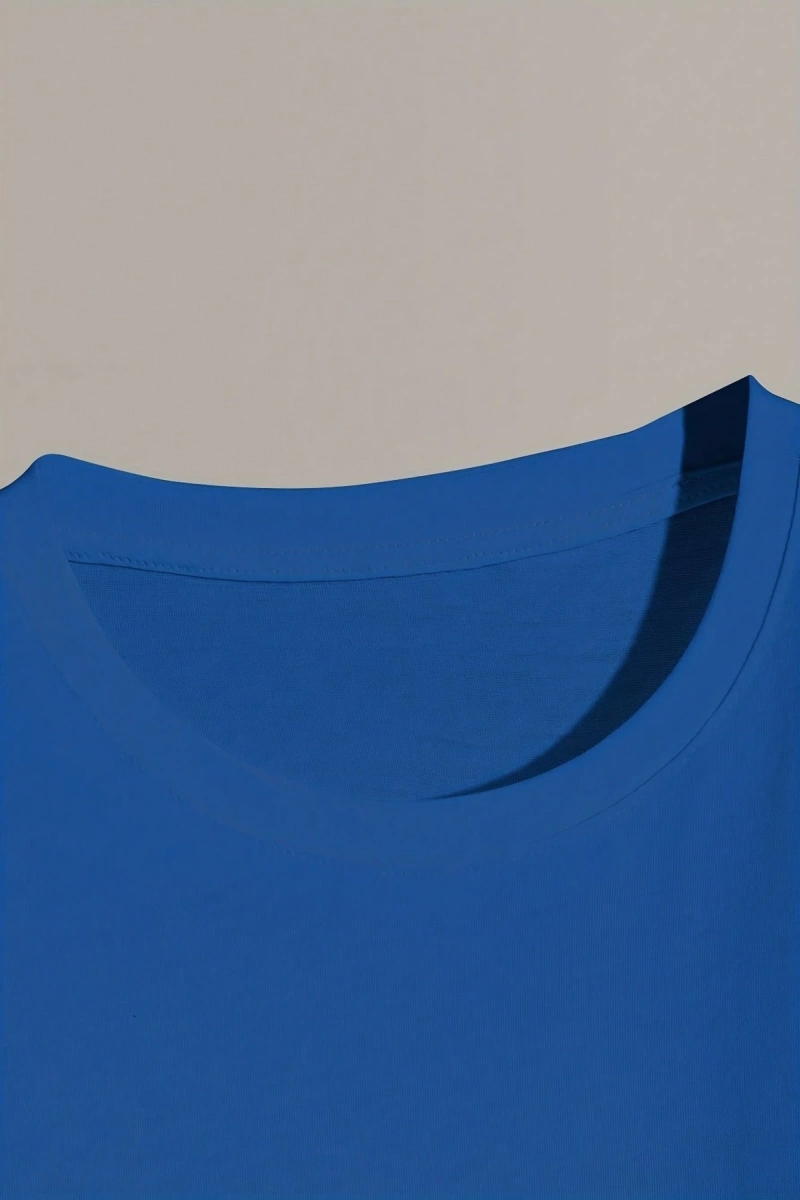 Erkek Yuvarlak Yaka Kısa Kollu Günlük Tişört, Düz Renk Minimalist Stil, Günlük Giyim, İlkbaha