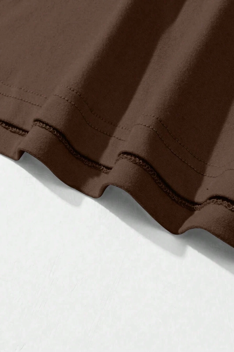 Erkek Yuvarlak Yaka Kısa Kollu Günlük Tişört, Düz Renk Minimalist Stil, Günlük Giyim, İlkbaha