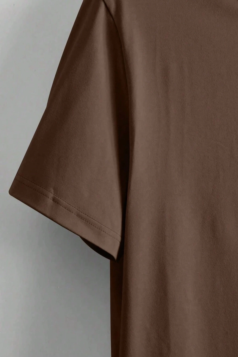 Erkek Yuvarlak Yaka Kısa Kollu Günlük Tişört, Düz Renk Minimalist Stil, Günlük Giyim, İlkbaha
