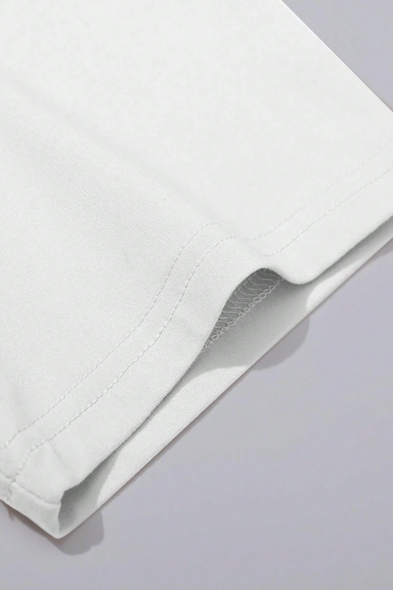 Erkek Yuvarlak Yaka Kısa Kollu Harf Baskılı Günlük Tişört Ve Pantolon 2 Parça