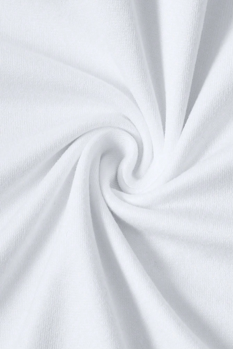 Erkek Yuvarlak Yaka Kısa Kollu Tişört, Minimalist Moda, Yaz İçin Uygun