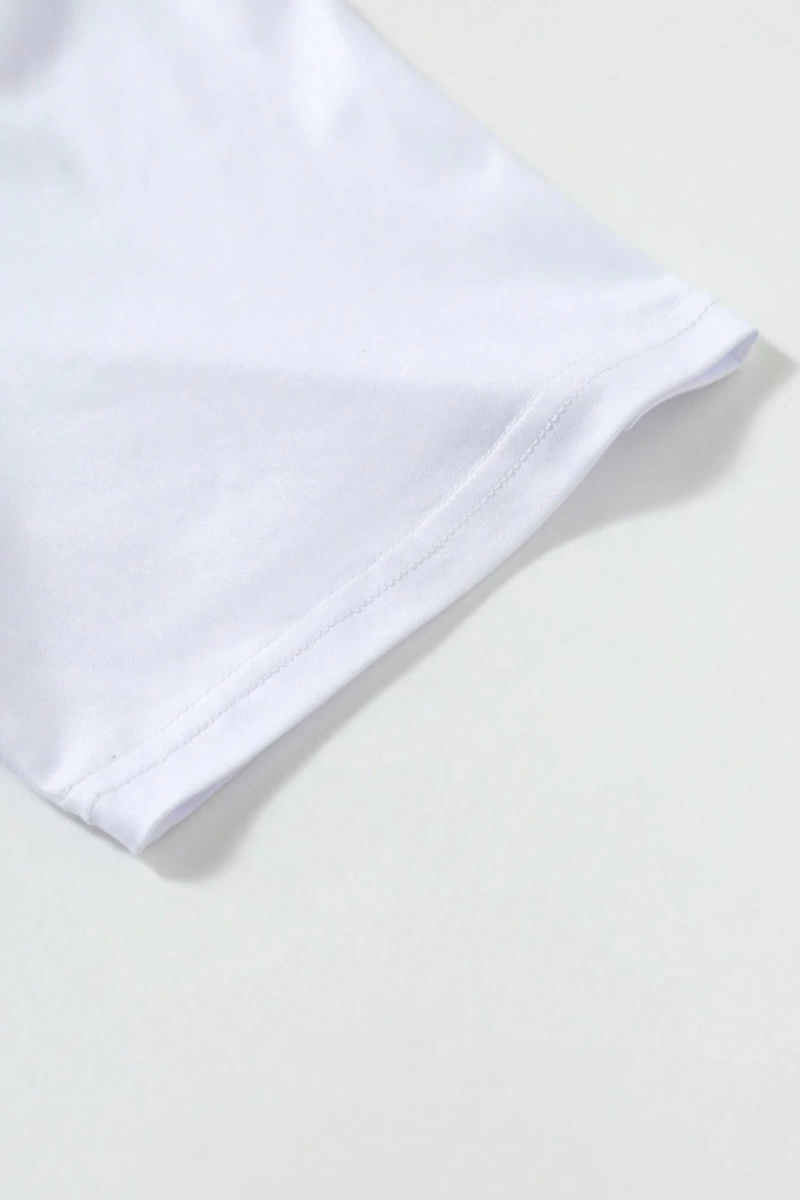 Erkek Yuvarlak Yaka Kısa Kollu Tişört, Yaz İçin Uygun Basit Moda Stili