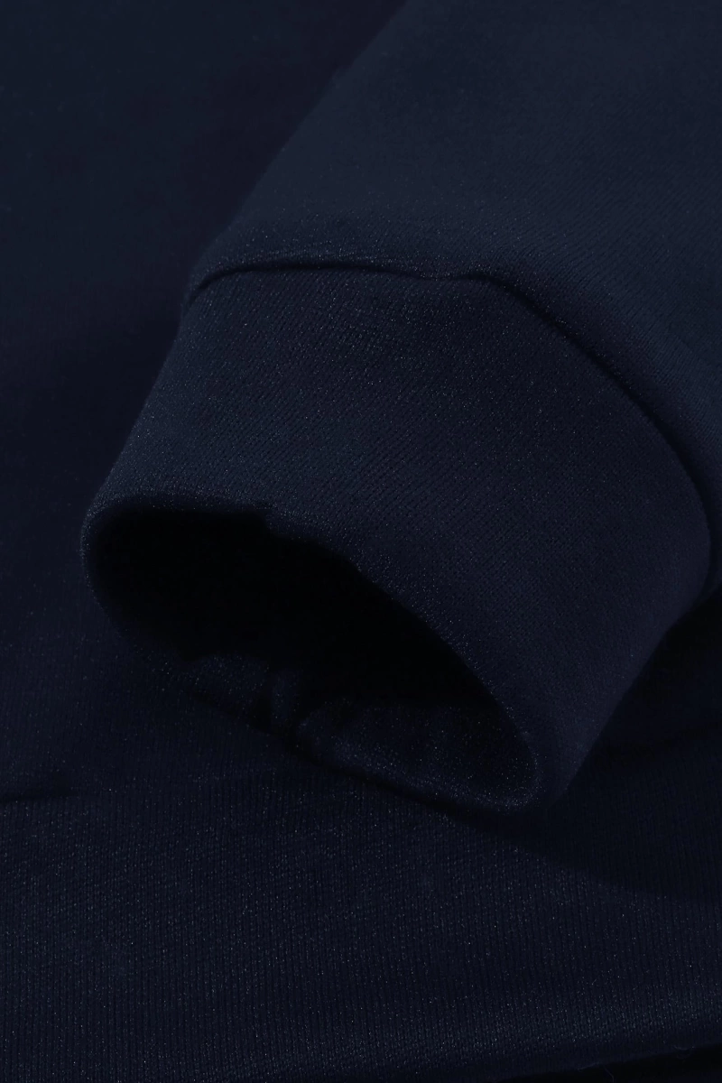 Erkek Yuvarlak Yaka Uzun Kollu Harf Baskılı Minimal Tasarım Sweatshirt, Günlü