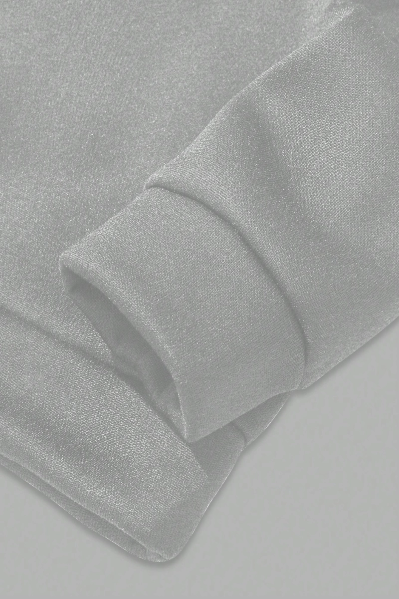 Erkek Yuvarlak Yaka Uzun Kollu Harf Baskılı Minimal Tasarım Sweatshirt, Günlü