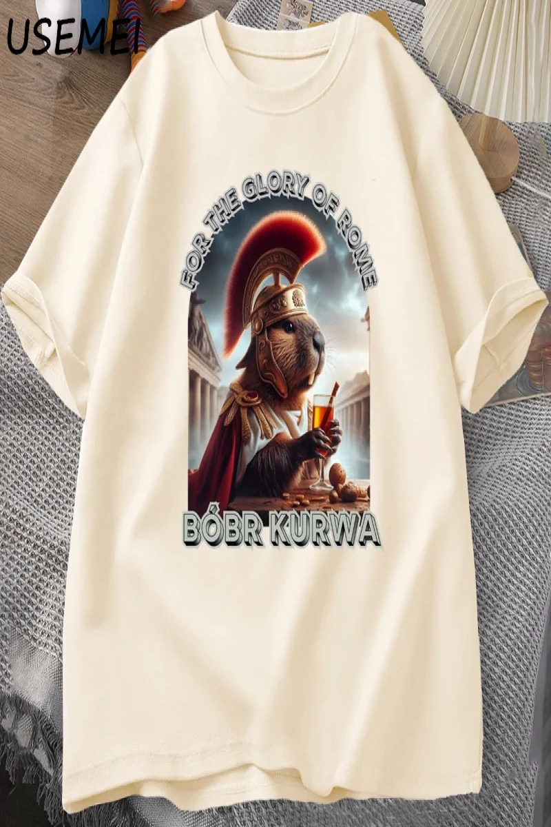 Erkekler T-Shirt adam Bober Bóbr Beaver Boberek T-Shirt pamuk karikatür grafik T Shirt Unisex 3048
