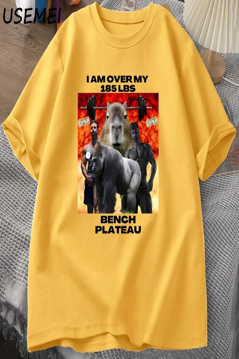 Erkekler T-shirt sevimli karikatür Bubu Dudu Tshirt At Flip-flop atma komik pamuk kısa kollu  2968