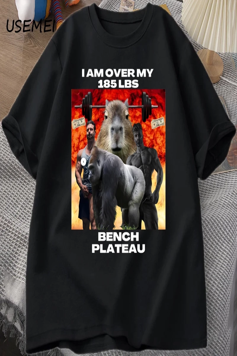 Erkekler T-shirt sevimli karikatür Bubu Dudu Tshirt At Flip-flop atma komik pamuk kısa kollu  2968