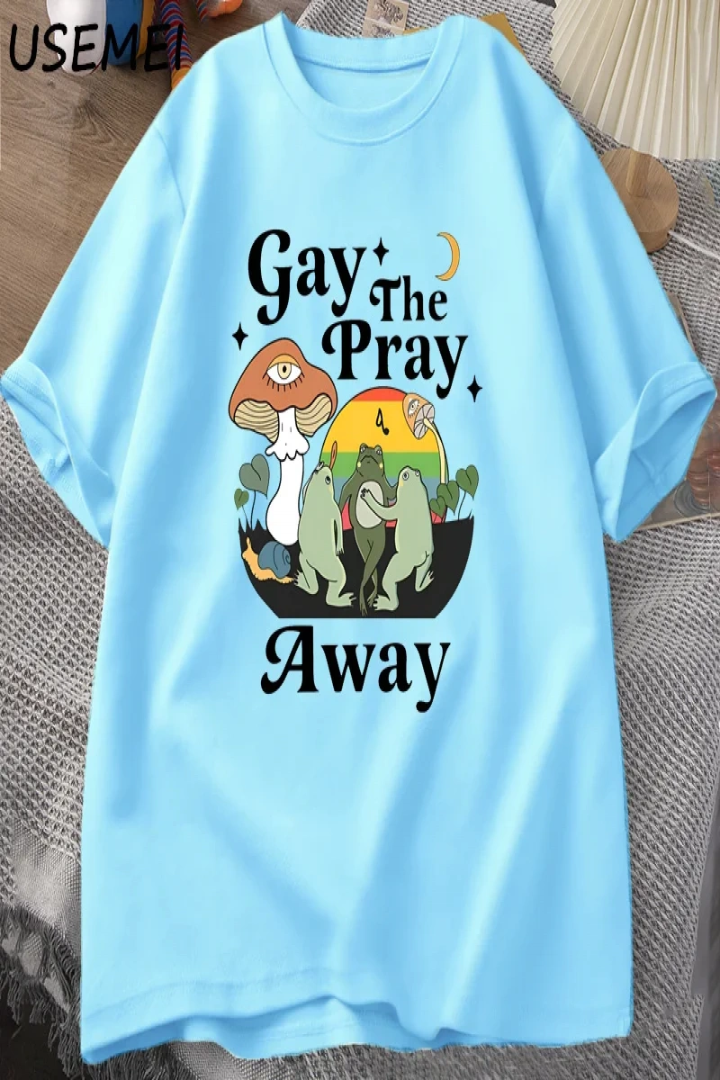 Eşcinsel Dua Uzakta TKadın Erkek Gurur Ay Kurbağa LGBTQ T-Shirt Aşk Aşk Baskılı T-shi 2888