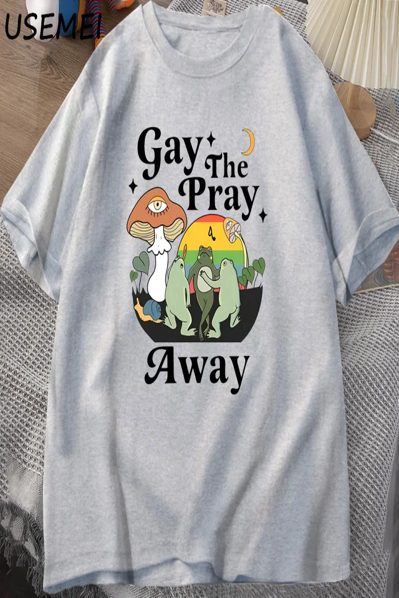 Eşcinsel Dua Uzakta TKadın Erkek Gurur Ay Kurbağa LGBTQ T-Shirt Aşk Aşk Baskılı T-shi 2888