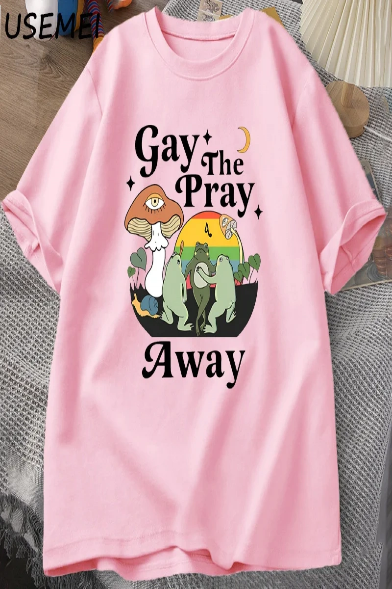 Eşcinsel Dua Uzakta TKadın Erkek Gurur Ay Kurbağa LGBTQ T-Shirt Aşk Aşk Baskılı T-shi 2888