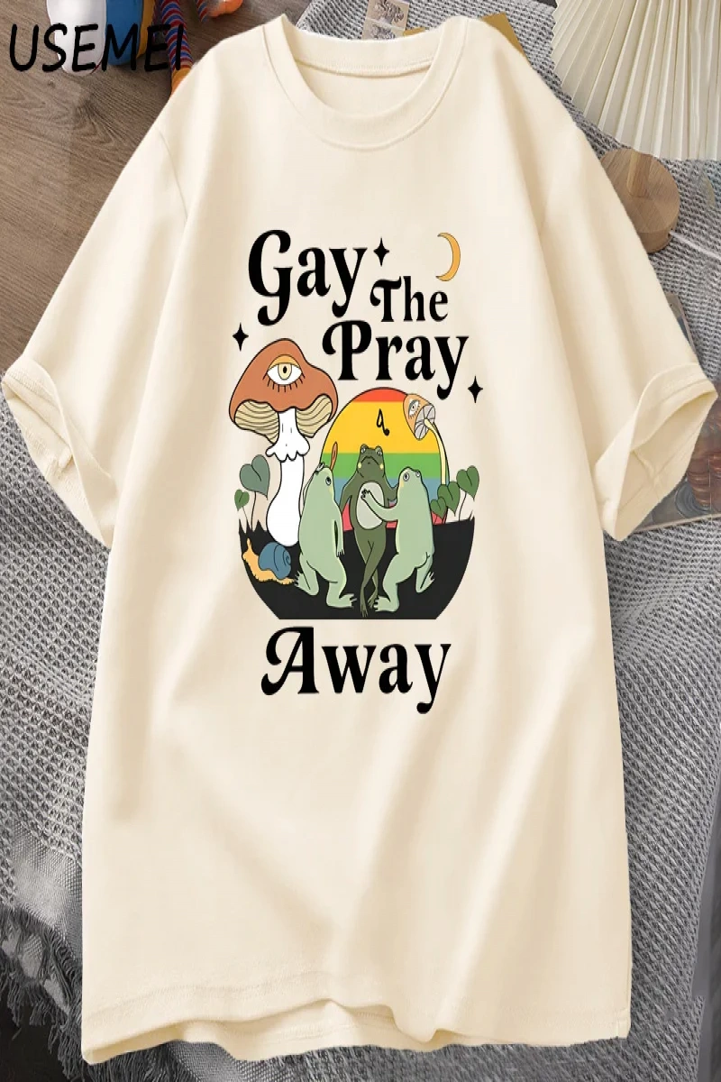 Eşcinsel Dua Uzakta TKadın Erkek Gurur Ay Kurbağa LGBTQ T-Shirt Aşk Aşk Baskılı T-shi 2888