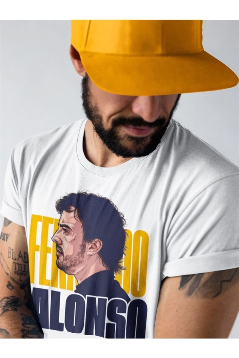 Fernando Alonso El Matador Beyaz T-shirt
