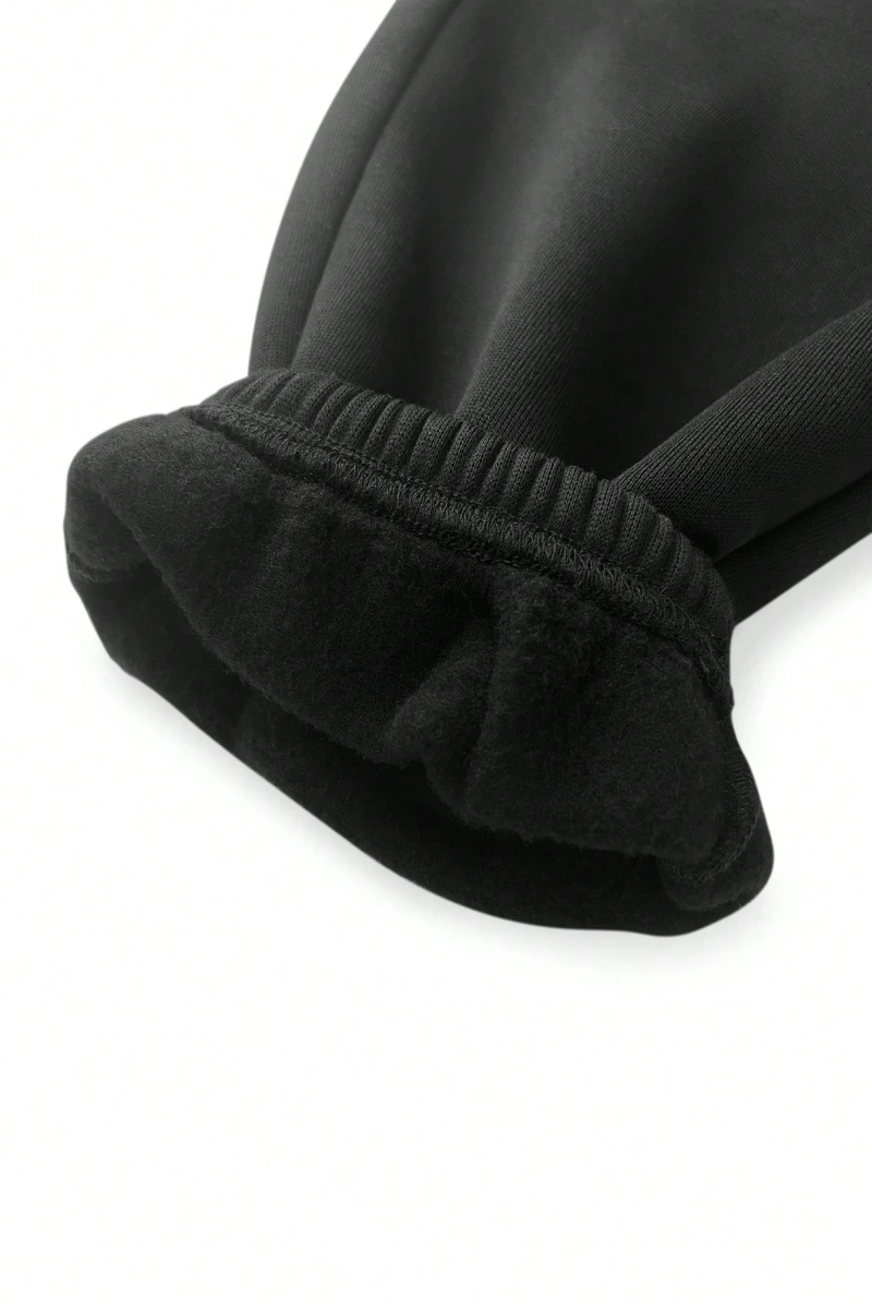 Flirla Bow Decor Sevimli Baskılı Rahat Bol Rahat Jogger Pantolon, Sıcak Termal Astarlı Açık H