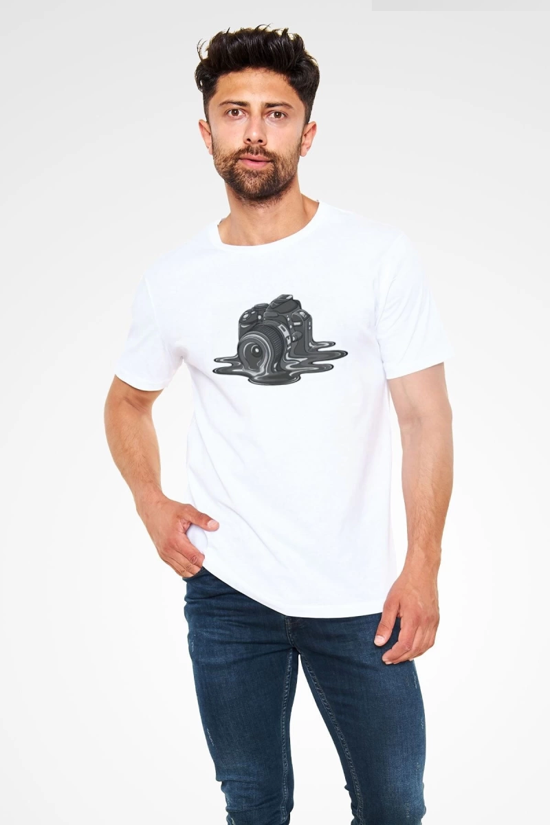 Fotoğrafçı Beyaz Unisex Tişört T-Shirt