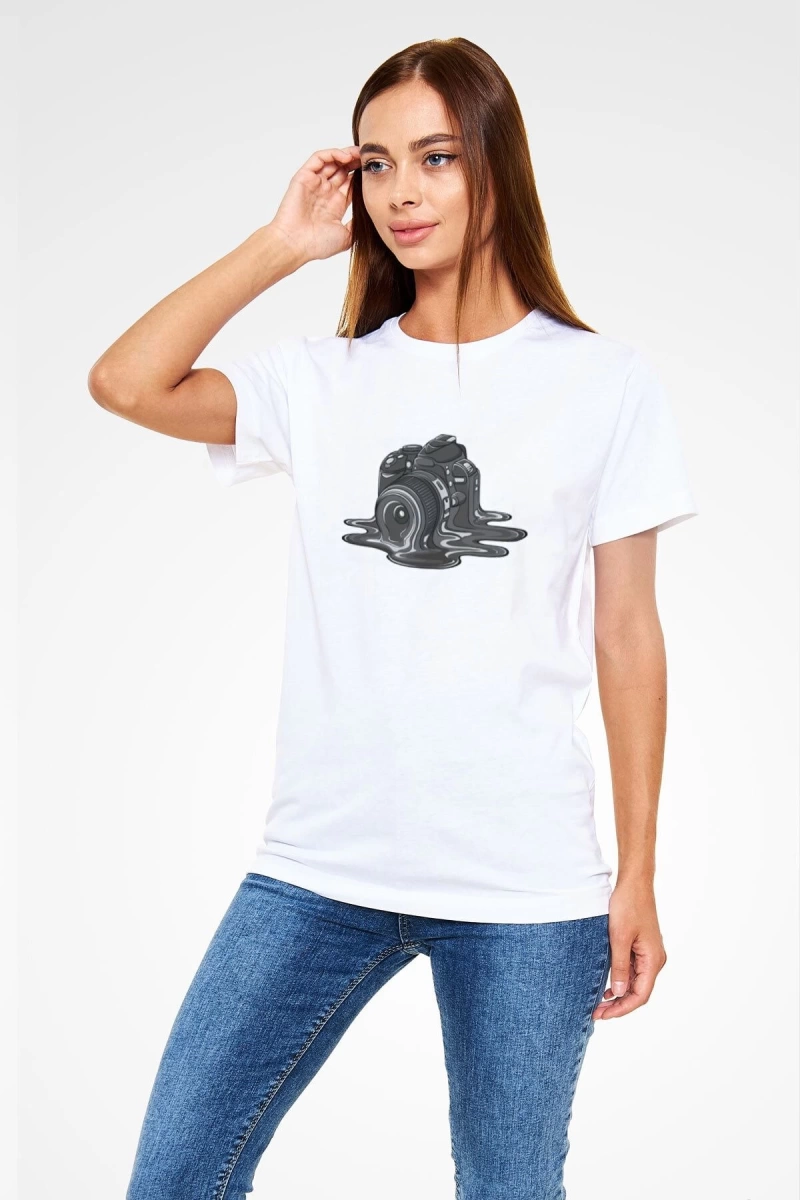 Fotoğrafçı Beyaz Unisex Tişört T-Shirt