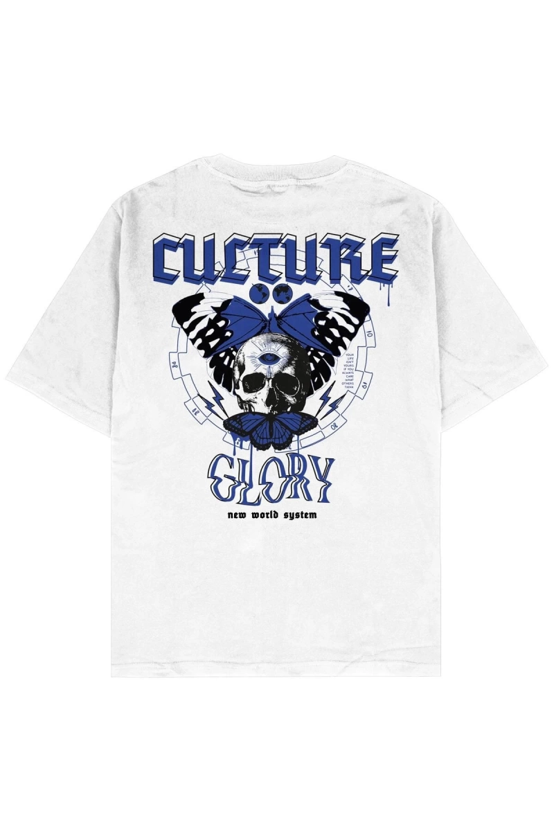 Glory Beyaz Oversize Unisex T-shirt
