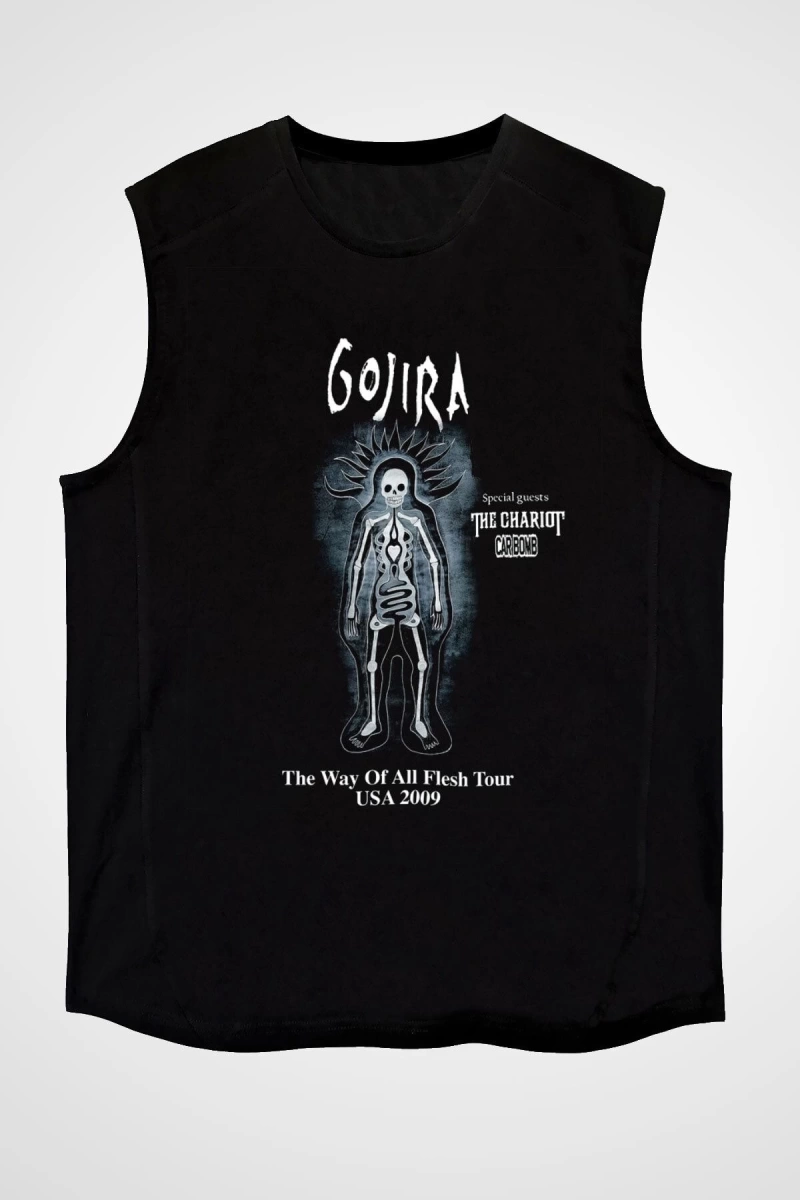 Gojira Siyah Kolsuz Tişört T-shirt