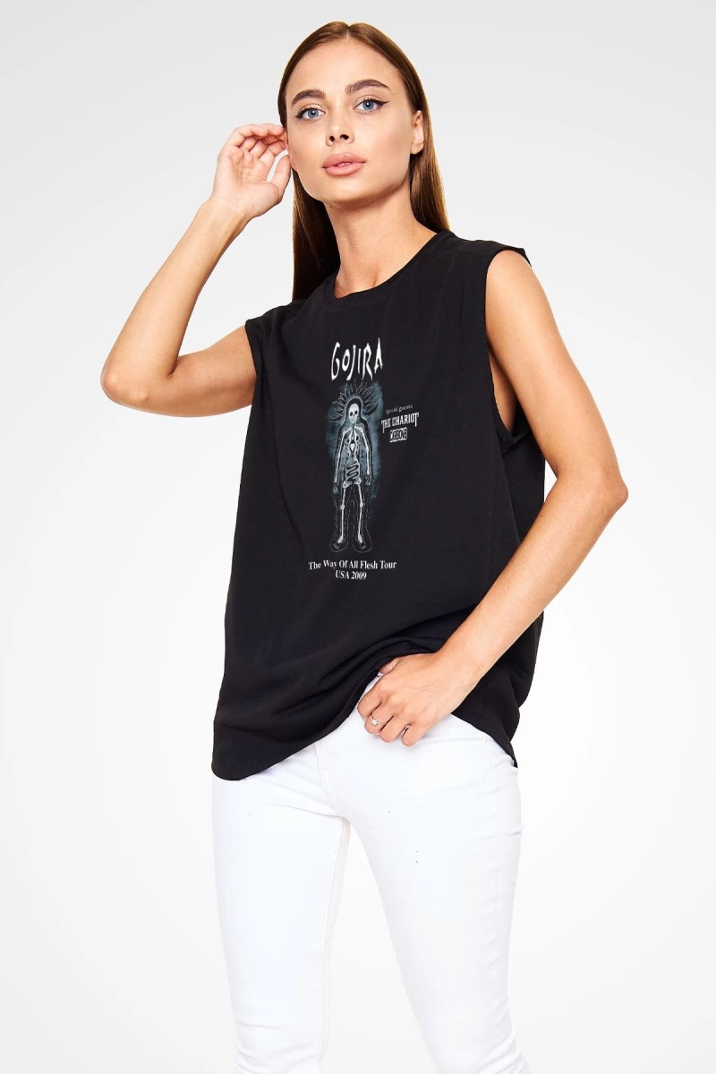 Gojira Siyah Kolsuz Tişört T-shirt