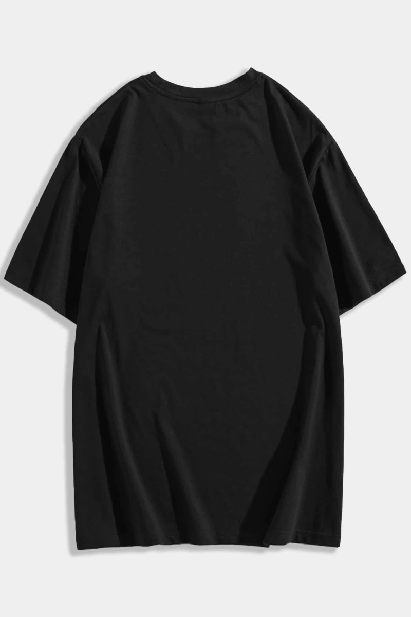 Goth Erkek Pamuklu Slogan Grafik Tişört, Okul