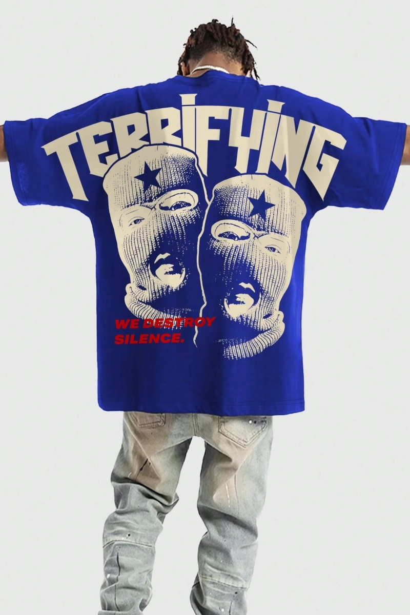 Grunge Punk Erkek Retro Sokak Grafik Baskılı Bol Kesim Kısa Kollu Tişört, Yazlık So