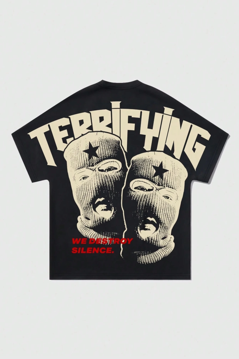 Grunge Punk Erkek Retro Sokak Grafik Baskılı Bol Kesim Kısa Kollu Tişört, Yazlık So