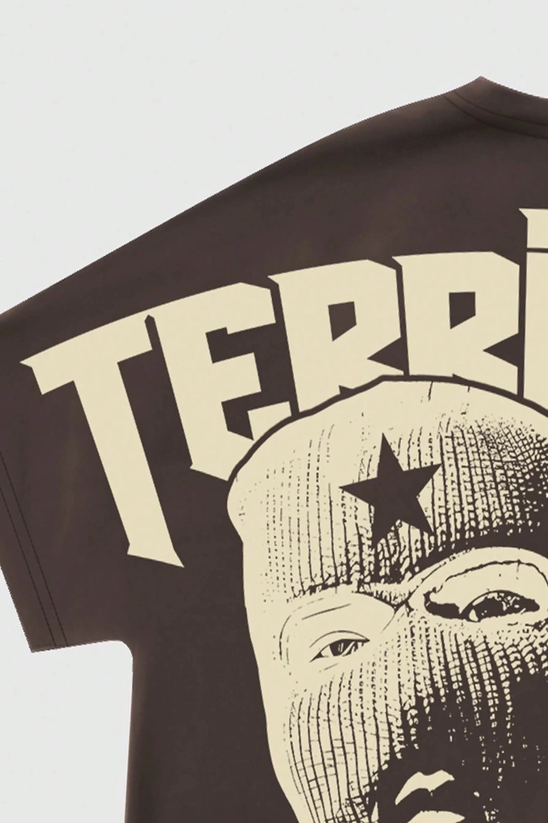 Grunge Punk Erkek Retro Sokak Grafik Baskılı Bol Kesim Kısa Kollu Tişört, Yazlık So