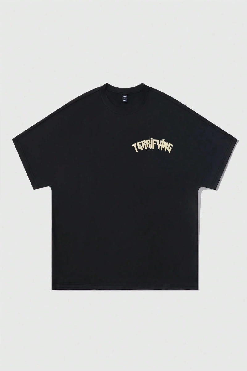 Grunge Punk Erkek Retro Sokak Grafik Baskılı Bol Kesim Kısa Kollu Tişört, Yazlık So