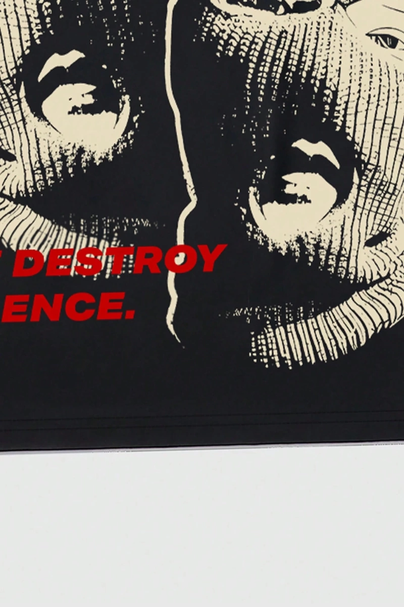 Grunge Punk Erkek Retro Sokak Grafik Baskılı Bol Kesim Kısa Kollu Tişört, Yazlık So