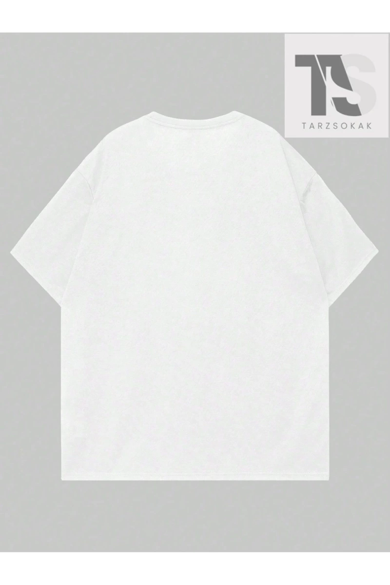Grunge Punk Erkek Yıldız Desenli Bol Kesim T-Shirt