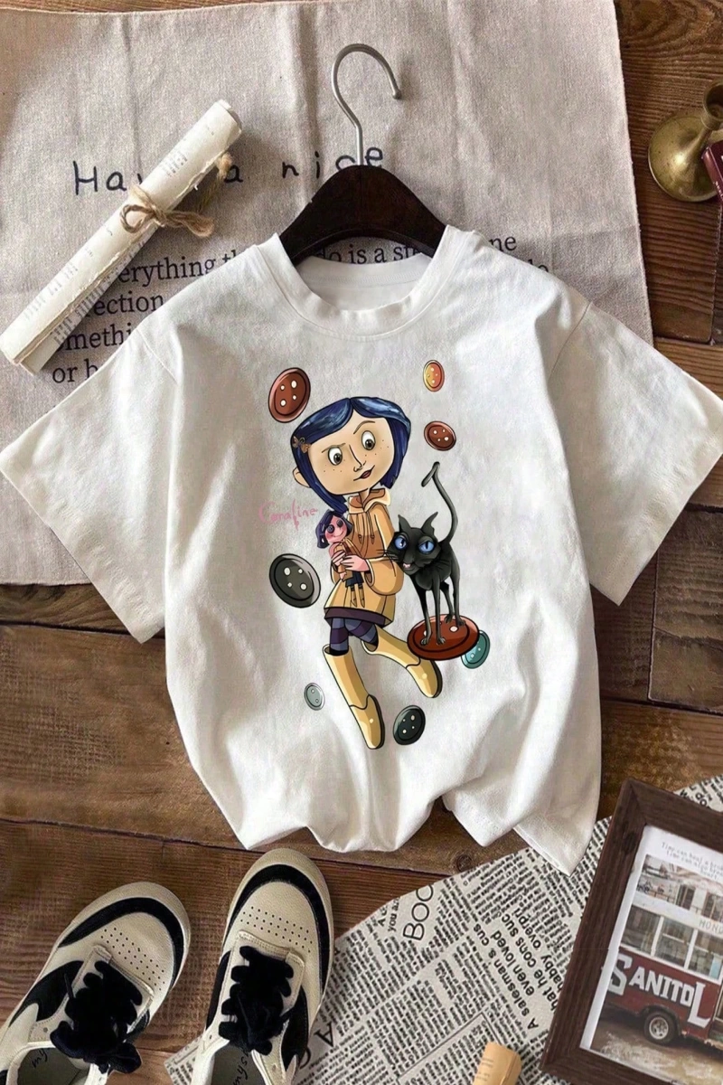 Günlük Düz Renk Yuvarlak Yaka Kısa Kollu Tişört, Çok Yönlü