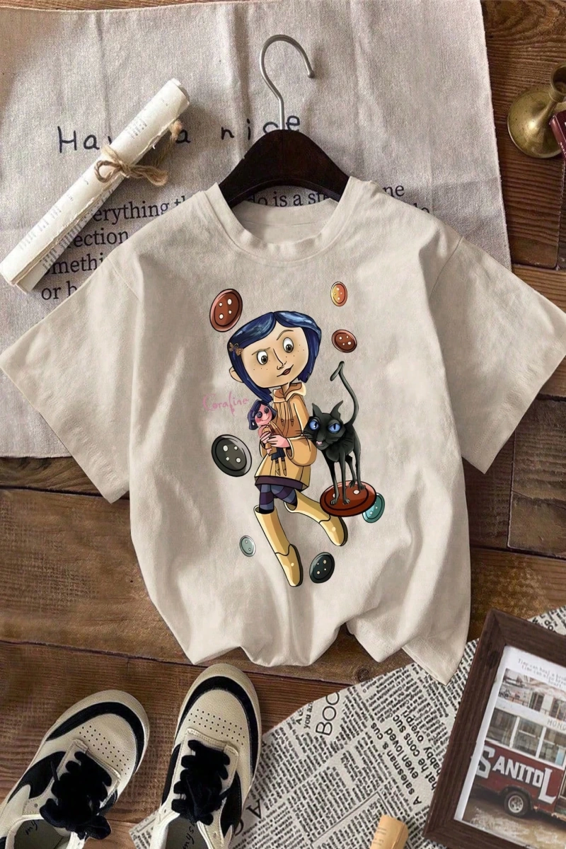Günlük Düz Renk Yuvarlak Yaka Kısa Kollu Tişört, Çok Yönlü