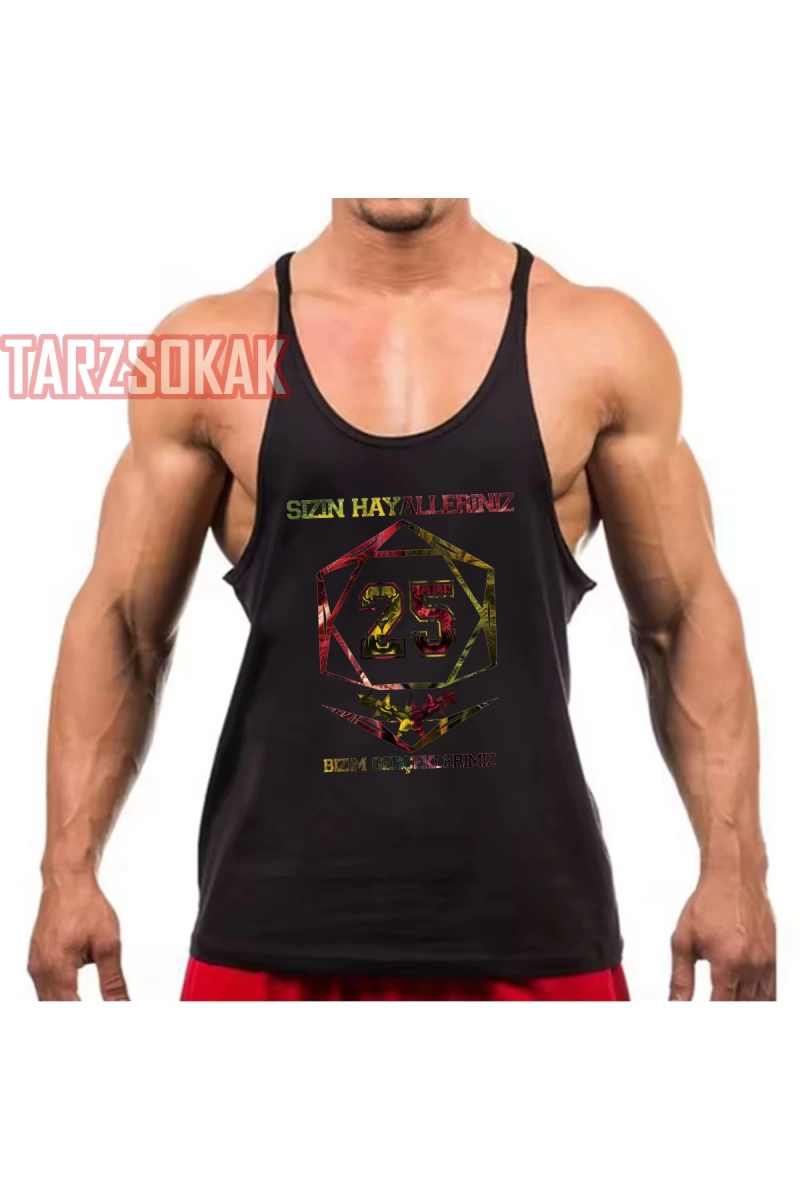Gym Tank Top Fitness Sporcu Atleti 5 YILDIZLI 25 KUPALI